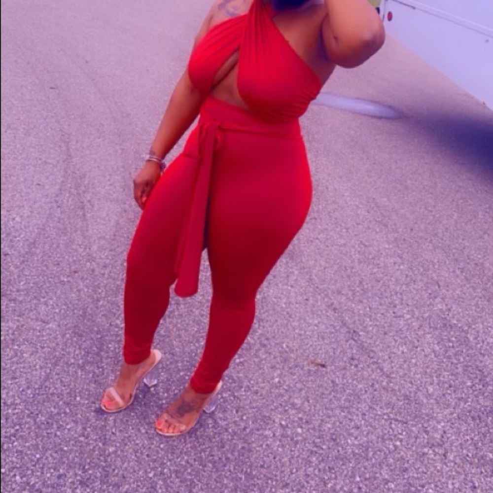 Red jumpsuit